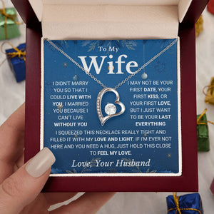 Wife Necklace from Husband - Without You - Forever Love Necklace, Best Necklace for Wife, Gift for Birthday, Anniversary