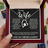 To My Wife - Forever Love Necklace - The Day I Met You - Black Card Gift For Mom, necklace For Wife, Gift For Mother's Day