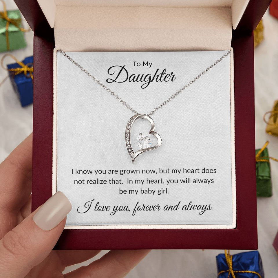 To My Daughter - Always My Baby Girl Forever Love Necklace
