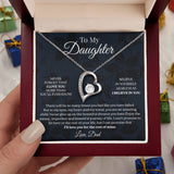 To My Daughter - Never Give Up, Forever Love Necklace Gift
