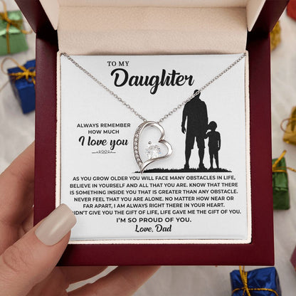 Daughter As You Grow Older, Forever Love Necklace, Gift For Daughter From Dad