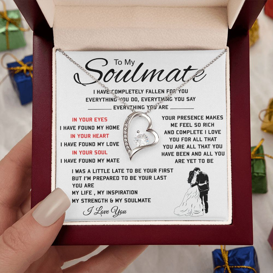To My Soulmate, Everything You Are, Forever Love Necklace, Romantic Gift For Your Soulmate