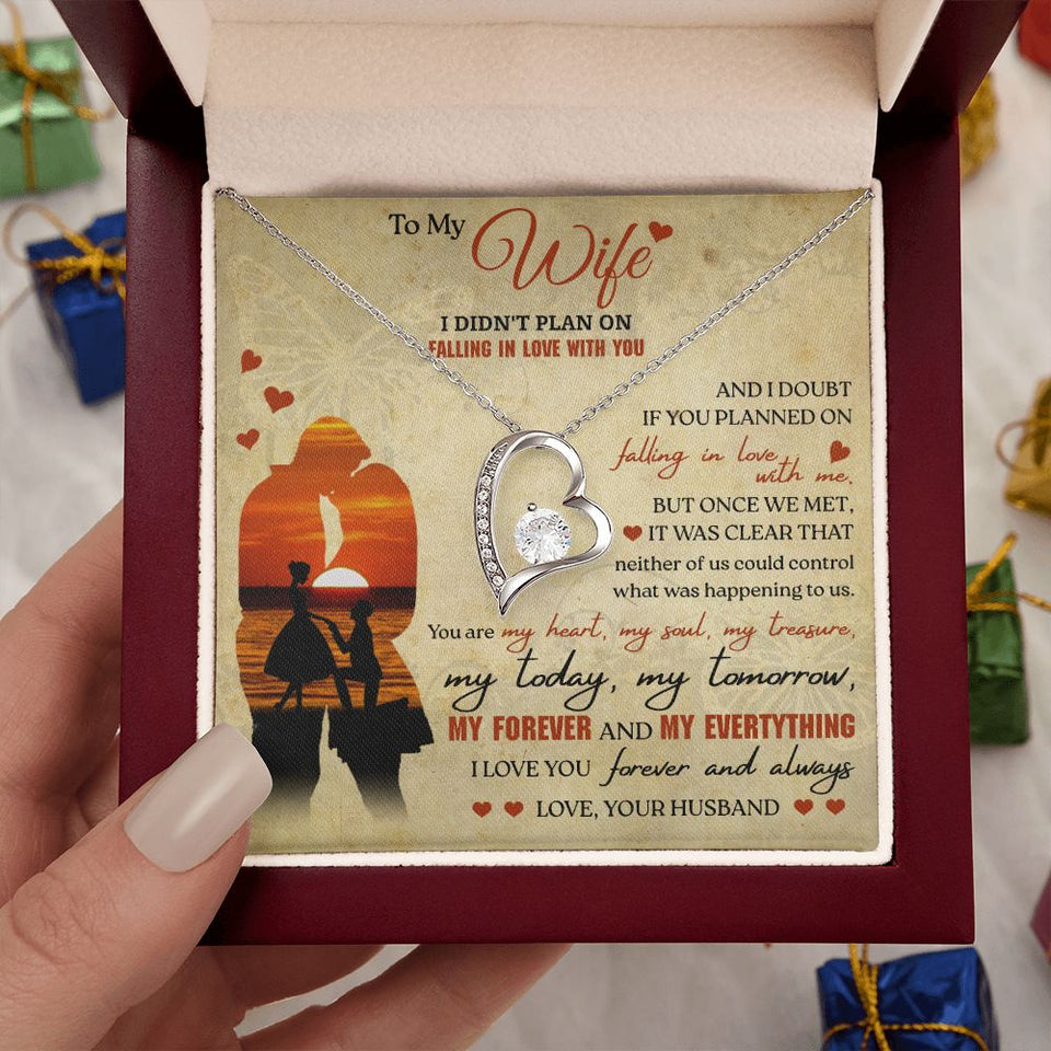 To My Wife - My Forever and My Everything, Forever Love Necklace Gift
