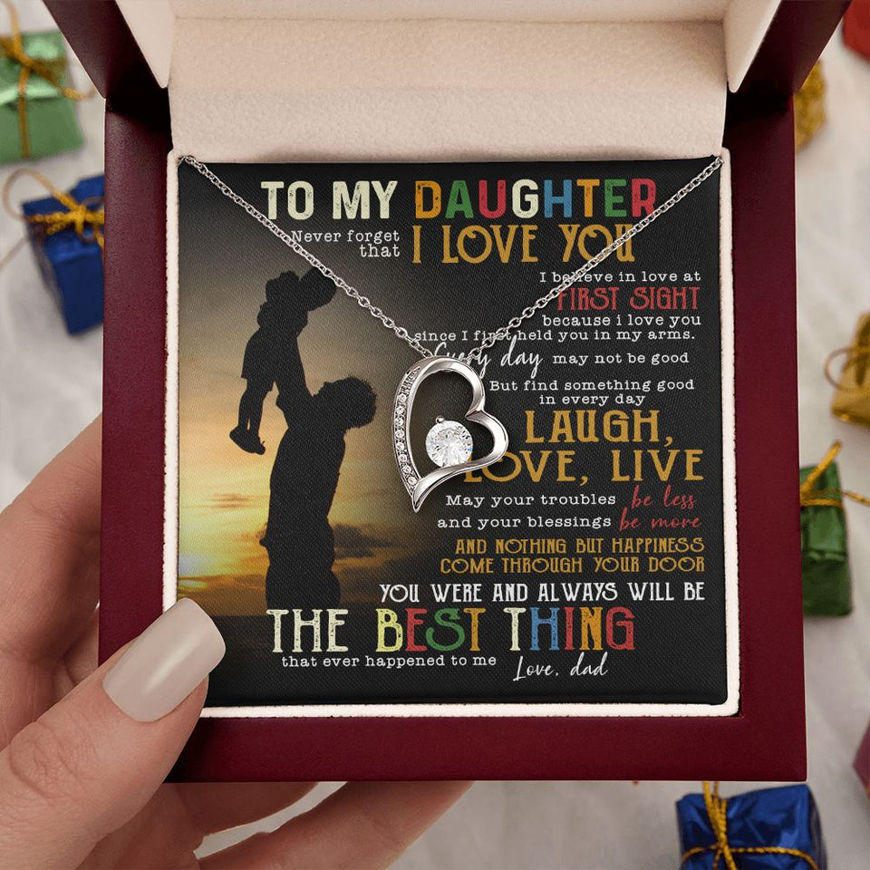 Daughter The Best Thing, Forever Love Necklace, Perfect Gift For Daughter From Dad