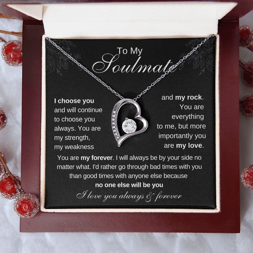 Soulmate You are my Rock Forever Love Pendant Necklace