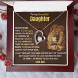 Dad to Daughter Necklace - Forever Love Necklace - Necklace Gift for Daughter from Dad