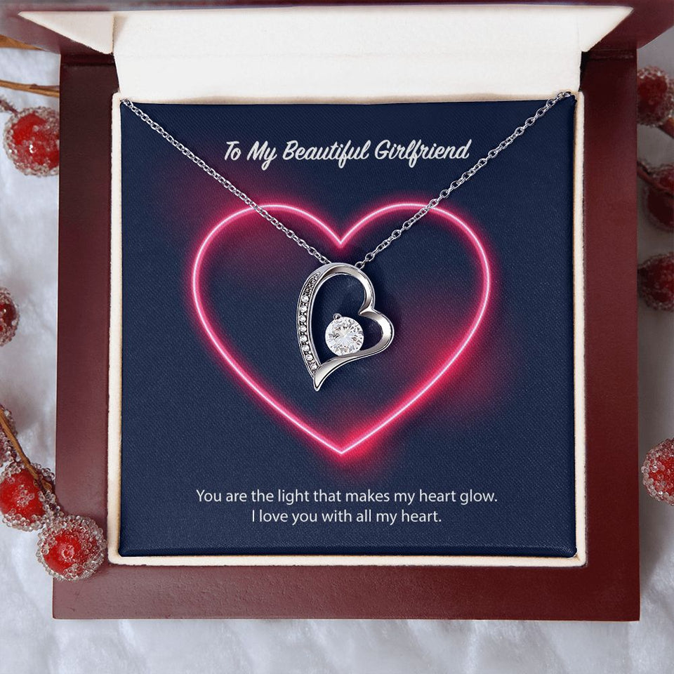 To My Beautiful Girlfriend Forever Love Necklace