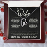 To My Wife - Forever Love Necklace - The Day I Met You - Black Card Gift For Mom, necklace For Wife, Gift For Mother's Day