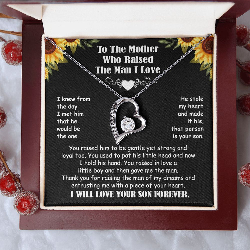 Mother Who Raised The Man I Love - I Will Love Your Son Forever - Forever Love Necklace