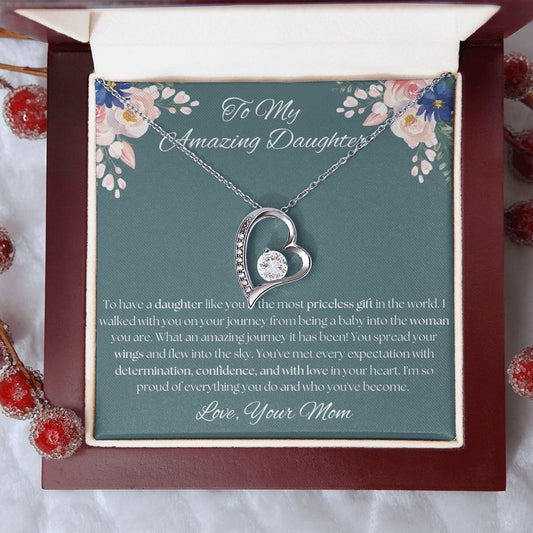 To My Amazing Daughter - From Mom - Forever Love Necklace Gift For Mom, necklace For Wife, Gift For Mother's Day