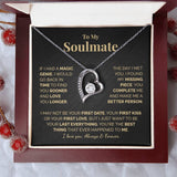 To My Soulmate, Always & Forever, Love Knot Necklace, Anniversary Gift, Valentine Necklace
