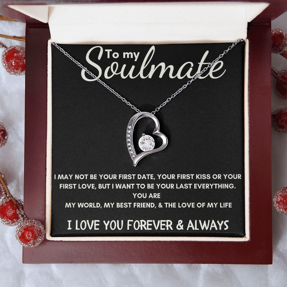 To My Soulmate - Forever Love - Love of My Life Necklace - Black Card