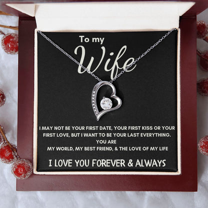 To My Wife - Forever Love - Love of My Life Necklace - Black Card Gift For Mom, necklace For Wife, Gift For Mother's Day