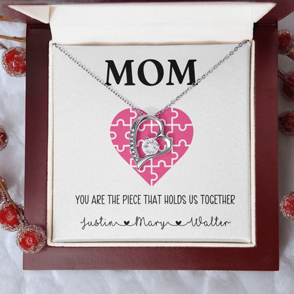 You Hold us Together - Personalized Mother's day Mom Gift Forever Love Necklace