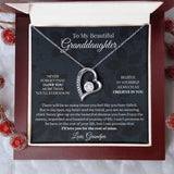 To My Granddaughter - Never Give Up, Forever Love Necklace