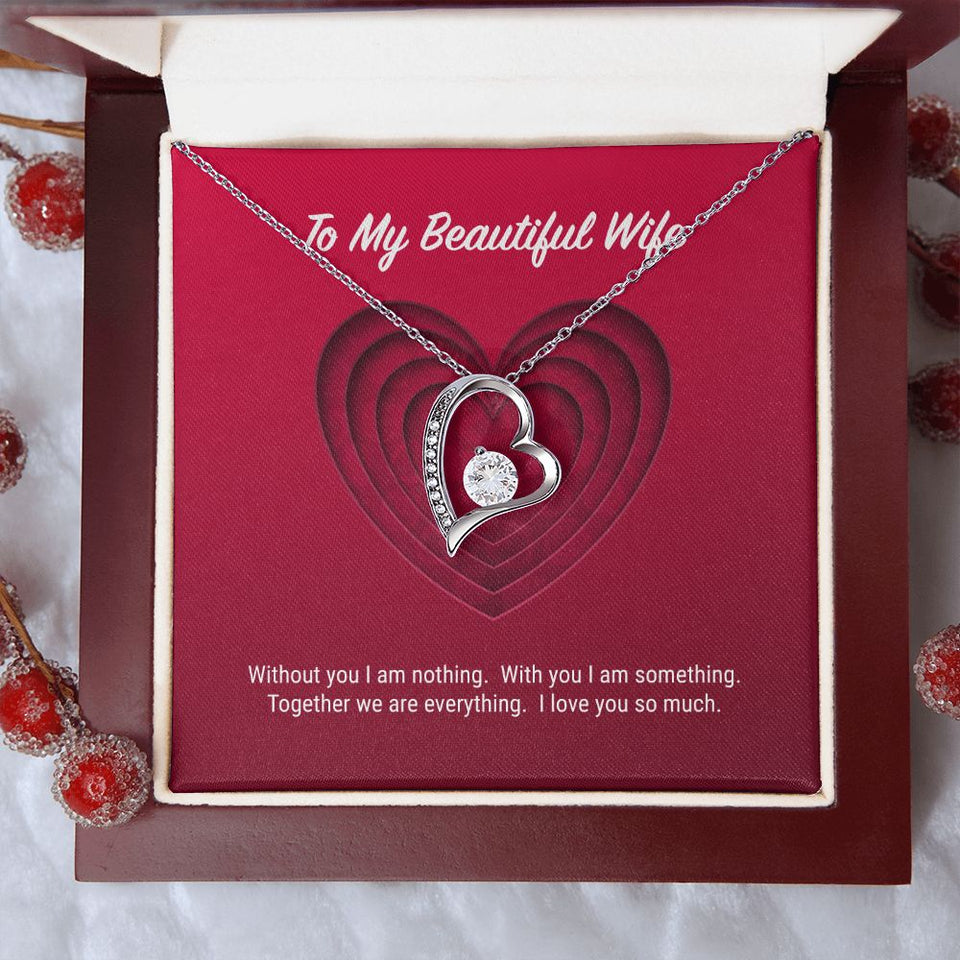 To My Beautiful Wife Forever Love Necklace