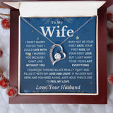Necklace for Wife from Husband - I Can't Without You, I Love You - Forever Love Necklace