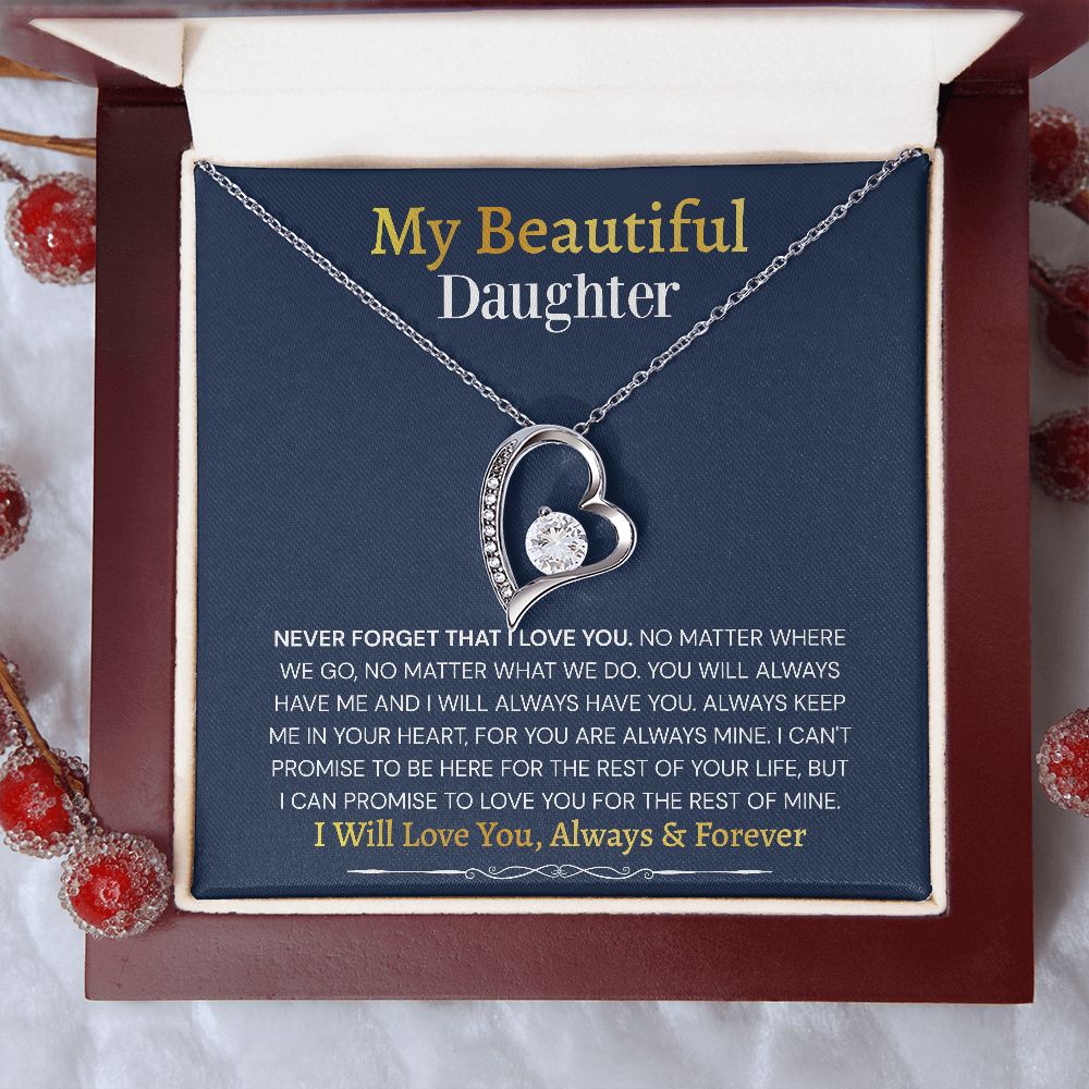 Forever Love Necklace Gift to Daughter Gift For Mom, necklace For Wife, Gift For Mother's Day