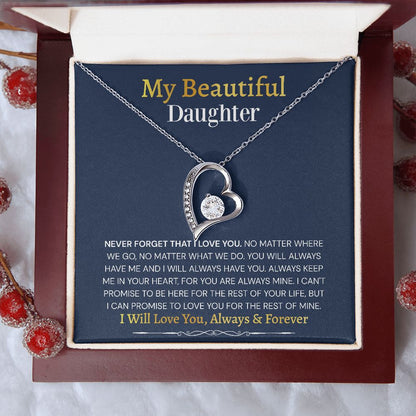 Forever Love Necklace Gift to Daughter Gift For Mom, necklace For Wife, Gift For Mother's Day