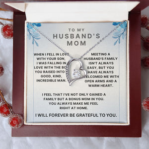 To My Husband's Mom Necklace - I've Not Only Gained A Family But A Bonus Mom In You Forever Love Necklace