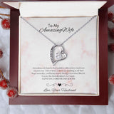 To My Amazing Wife - Forever Love Necklace - Light Pink Gift For Mom, necklace For Wife, Gift For Mother's Day