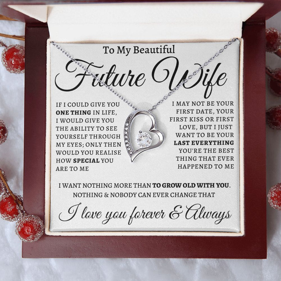Forever Love Necklace For My Future Wife Gift For Mom, necklace For Wife, Gift For Mother's Day