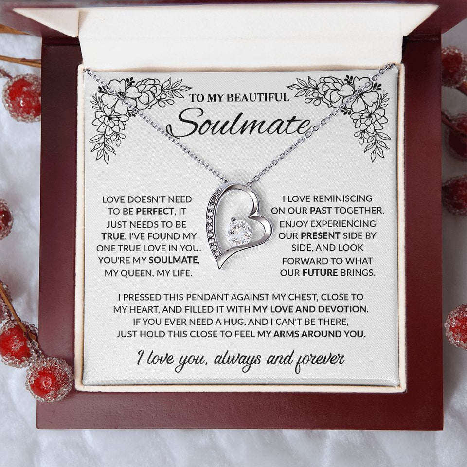 To My Beautiful Soulmate - My Love And Devotion, Forever Love Necklace