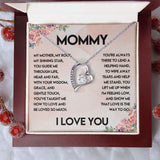 To My Mommy - My Rock, My Shining Star Forever Love Necklace
