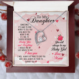 To my Daughter-01 Daughter Forever Love Heart Necklace