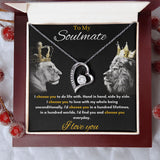 To My Soulmate - Forever Love Necklace - Hand in Hand Gift For Mom, necklace For Wife, Gift For Mother's Day