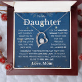 Necklace To My Daughter from Mom - Not Close By, I Love You My Love And Light - Forever Love Necklace