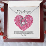 To My Daughter Love Dad Forever Love Necklace