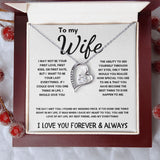 To My Wife - Forever Love Necklace - The Day I Met You - White Card Gift For Mom, necklace For Wife, Gift For Mother's Day