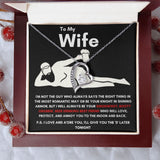 To My Wife - Forever Love Necklace - Booty Grabbin' - Black Card Gift For Mom, necklace For Wife, Gift For Mother's Day