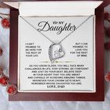 To My Daughter Gift From Dad | Be Confident And Just Do Your Best | Forever Love Necklace