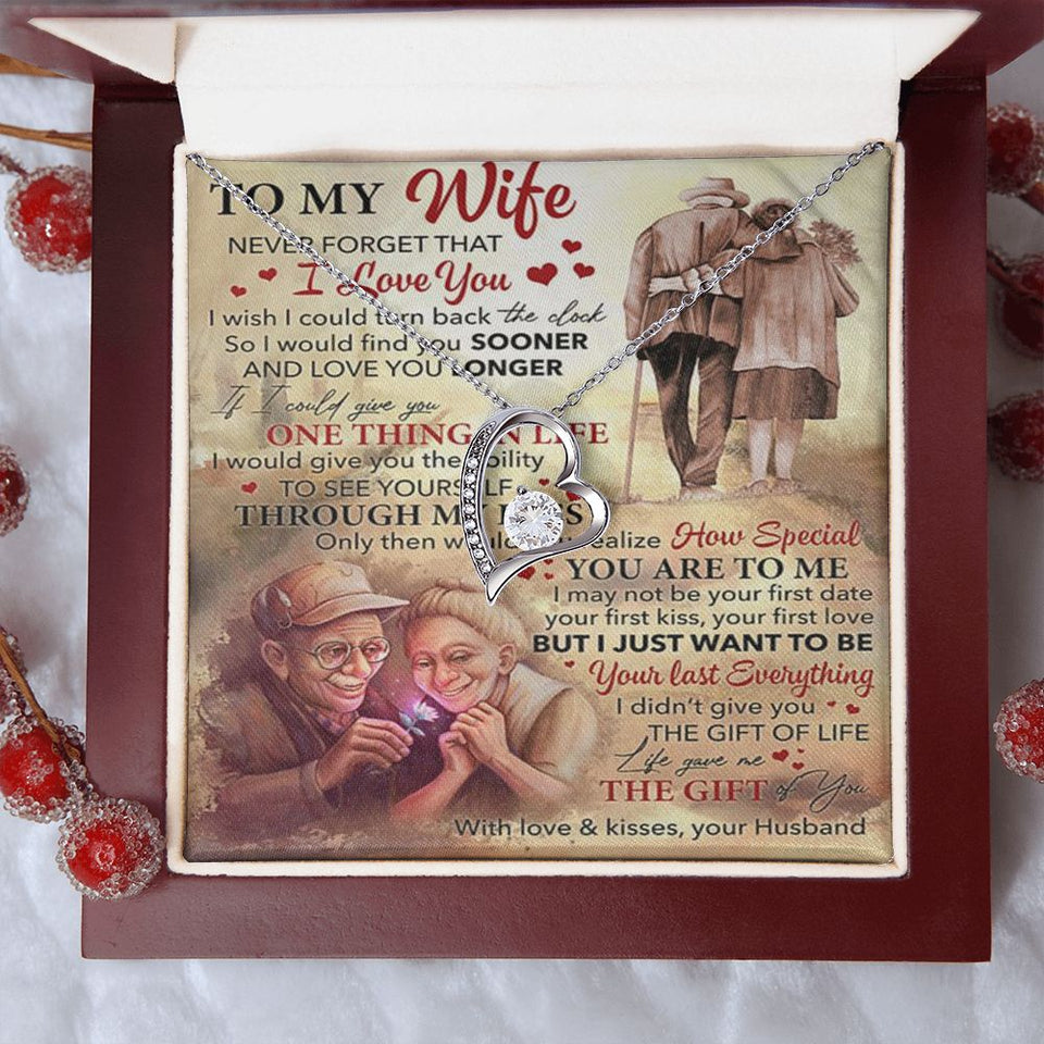 To My Wife From Husband | Never Forget That I Love You | Forever Love Necklace