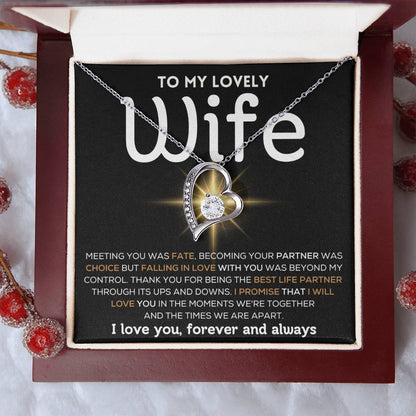 To My Lovely Wife  - Best Life Partner  - Forever Love Necklace