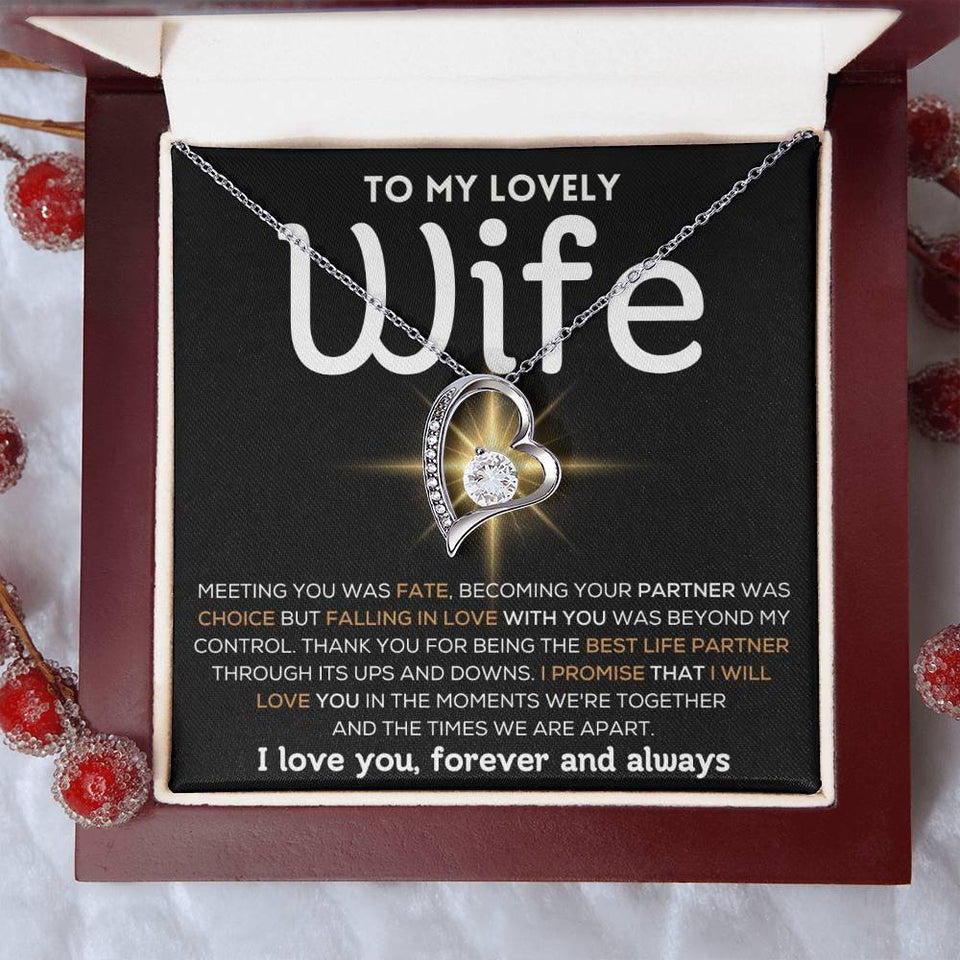 To My Lovely Wife  - Best Life Partner  - Forever Love Necklace