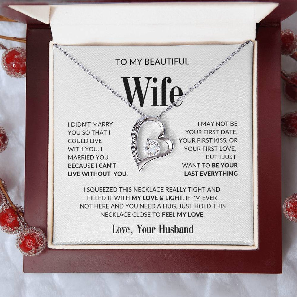 To my Wife Forever Love Necklace Love & Light Gift for her