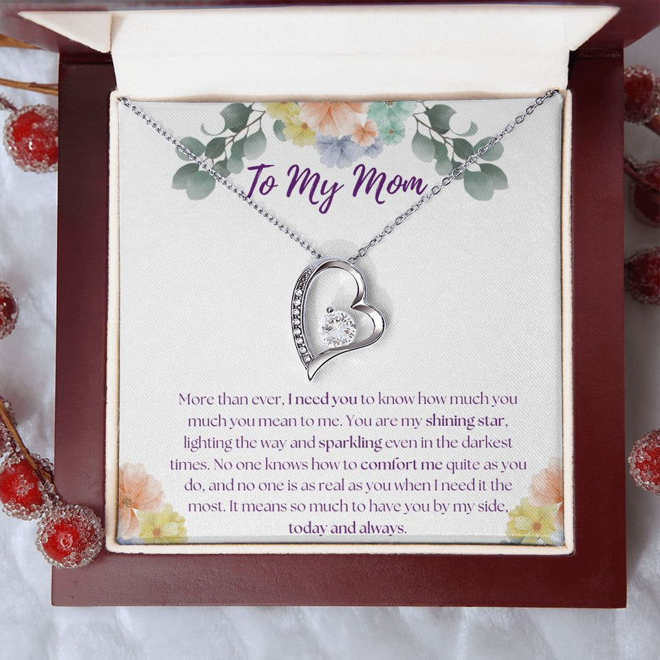 To My Mom - Shining Star - Forever Love Necklace Gift For Mom, necklace For Wife, Gift For Mother's Day