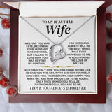 To My Beautiful Wife | Meeting You Was Fate | Forever Love Necklace | Romantic Gift for Wife