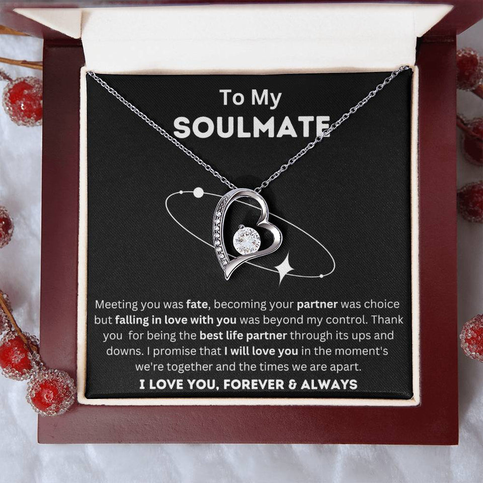 To My Soulmate, Life Partner, Forever Love Necklace