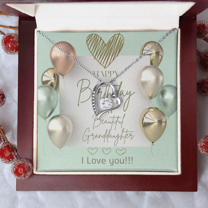 Happy Birthday Forever Love Necklace For Granddaughter