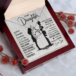 Daughter Always Remember, Forever Love Necklace, Anniversary Gift For Daughter From Dad