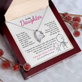 Daughter Always Keep Me In Your Heart, Forever Love Necklace, Gift For Daughter From Dad