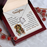 Daughter Beautiful Flower, Forever Love Necklace, Gift For Daughter From Dad, Christmas Gift Idea