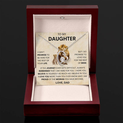 18th birthday gift for Daughter, Forever Love Necklace, Gift for Daughter 21st birthday, Wedding Day Gift for Daughter From Dad