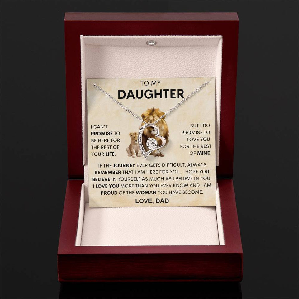 18th birthday gift for Daughter, Forever Love Necklace, Gift for Daughter 21st birthday, Wedding Day Gift for Daughter From Dad