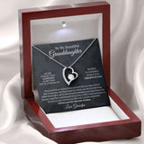 To My Granddaughter - Never Give Up, Forever Love Necklace