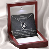 Wife 25th Anniversary - Forever Love Heart Necklace